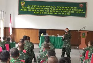 Sosialisasi dan Uji Petik P4GN di Kodim 0415/BTH Berjalan Lancar