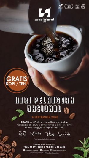 Sambut Hari Pelanggan Nasional 2020, Swiss-Belhotel Jambi Luncurkan Promo Gratis
