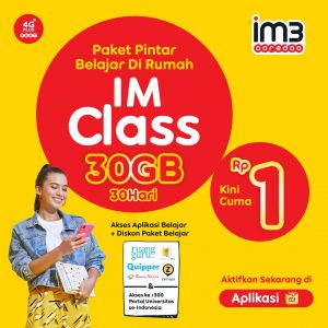Dukung Program PJJ, IM3 Ooredoo Hadirkan Paket IMClass 30GB Hanya Rp1