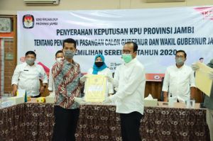 Haris-Sani Resmi Ditetapkan KPU Sebagai Cagub dan Cawagub Jambi