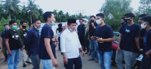 Sambutan Luar Biasa Milenial Nipah Panjang, Kedatangan Haris Disambut Pawai Kendaraan