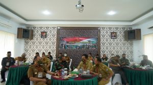 Melalui Vicon, Danrem 042/Gapu ikuti Rapurna TMMD ke-41 Tahun 2020