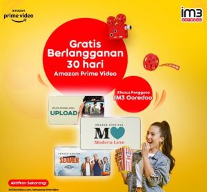IM3 Ooredoo Bersama Amazon Prime Video Berikan Gratis Berlangganan Selama 30 Hari