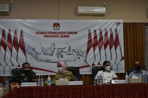 Danrem 042/Gapu Hadiri Rakor Kesiapan PSU Pilgub Jambi