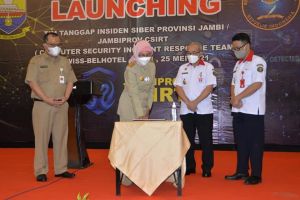 Pj. Gubernur Launching Tim Tanggap Insiden Siber Provinsi Jambi