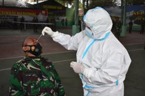 Prajurit dan PNS Korem 042 Gapu Kembali Lakukan Rapid Tes Antigen