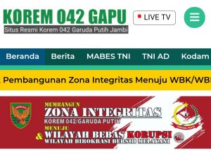 Korem 042 Gapu Sediakan Wadah Pengaduan Melalui Website 