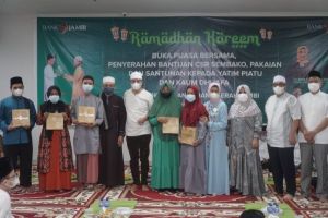 Ramadhan Kareem 1443 H, Bank Jambi Vaksinasi Booster dan Bukber Yatim Piatu