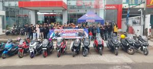 Yamaha Riders Club Jambi Ramaikan Sunmori Gabungan Rangkaian HUT Provinsi Jambi