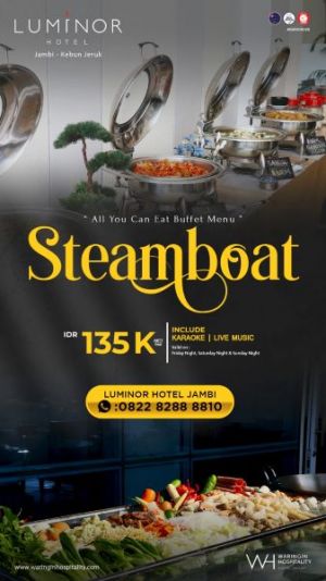Hanya Rp135 Ribu Dapat Makan Steamboat Sepuasnya di Hotel Luminor Jambi