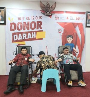 Donor Darah HUT Ke-12 OJK, Terkumpul 118 Kantong Darah