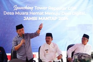 Gubernur Launching Repeater GSM di Muara Hemat Kerinci