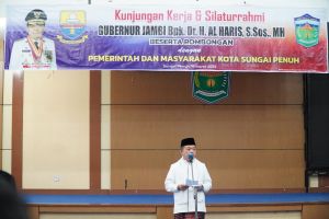 Gubernur Al Haris Silaturahmi dan Buka Puasa Bersama Masyarakat Sungai Penuh dan Tanda Tangan MoU