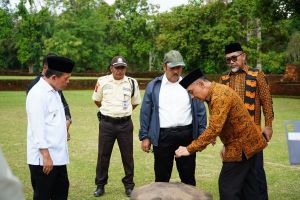 Gubernur Al Haris Dampingi Menteri Bappenas Tinjau Pembangunan Museum KBCN di Candi Muara Jambi