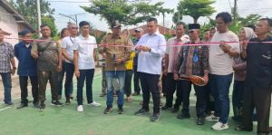 Dukung Gaya Hidup Sehat, Ketua DPRD Kota Jambi Kemas Faried Resmikan Lapangan Bulu Tangkis