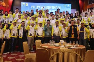 Sekda Sudirman Lepas Kontingen BAPOMI Jambi ke POMNAS XIX Jawa Tengah