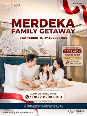 Luminor Hotel Jambi Siap Sambut Agustus dengan Promo Kemerdekaan dan Satu Meja Sejuta Cerita