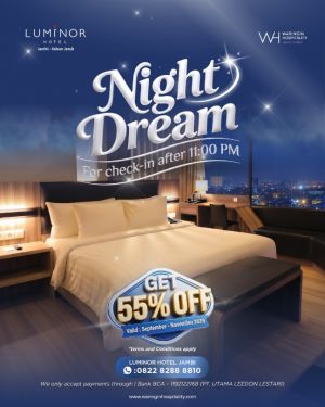 Luminor Hotel Jambi Persembahkan Night Dream, Pengalaman Istirahat Berkelas dengan Potongan 55%